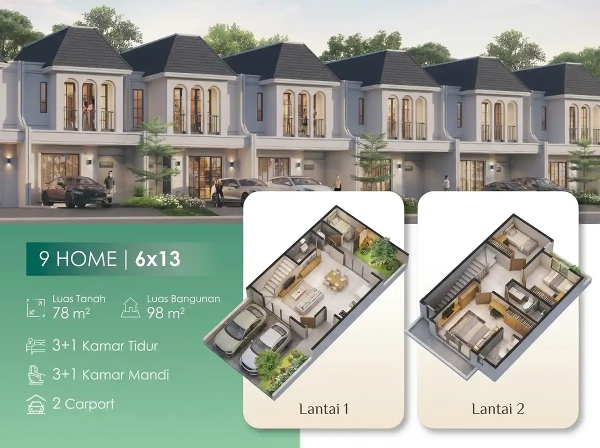 9 Home Bintaro 6x13